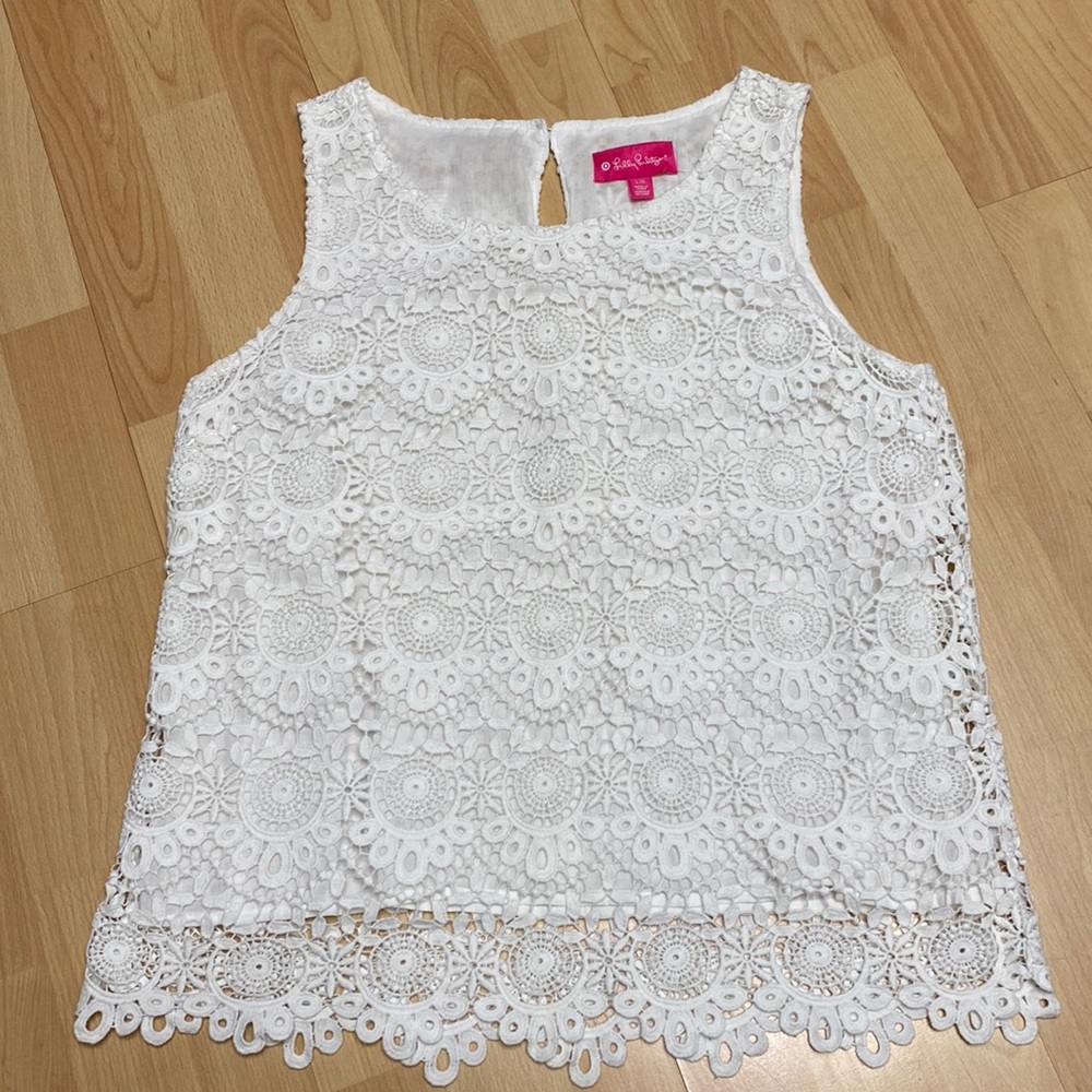 LILLY PULITZER FOR TARGET SIZE LARGE SLEEVELESS BLOUSE . Back closure,Lined